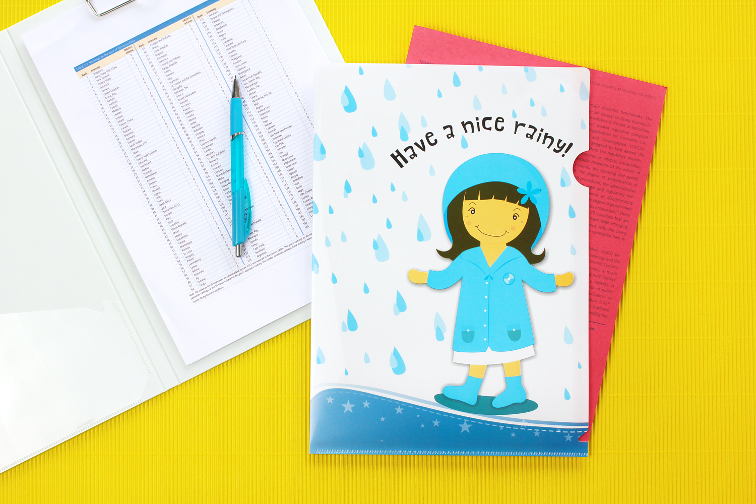 แฟ้มซอง A4 พิมพ์ลาย Happy Season