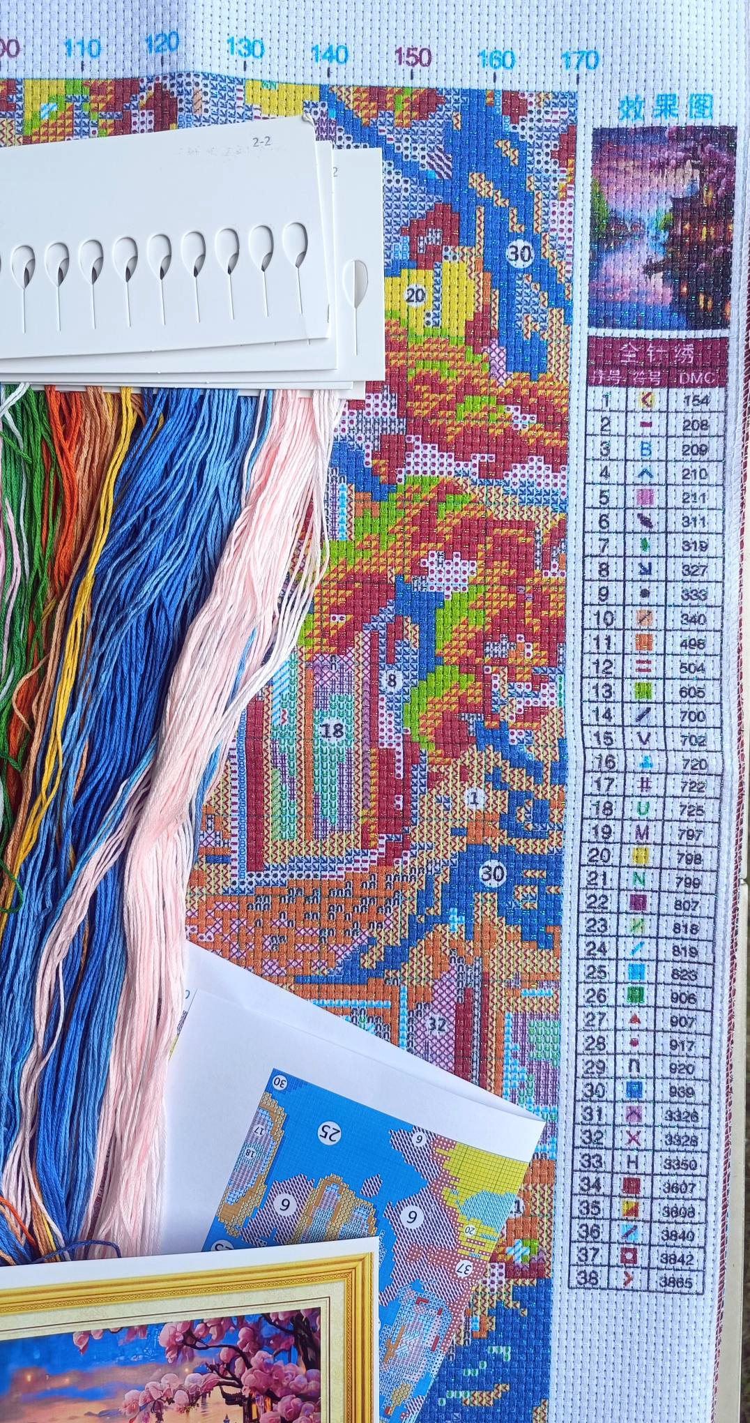 home-1018 *พร้อมส่ง* ชุดปักครอสติช ลายบ้านริมคลอง (ปักเต็มผืนผ้า ไม่มีเดินเส้น ผ้า 9CTพิมพ์ลาย ปัก 4 เส้นเล็ก) ขนาด 60*80 ซม.ผ้าครอสติช 9CTพิมพ์ลายปักบนผ้า ไหมคอตตอน 38 สี ผังลาย เข็ม