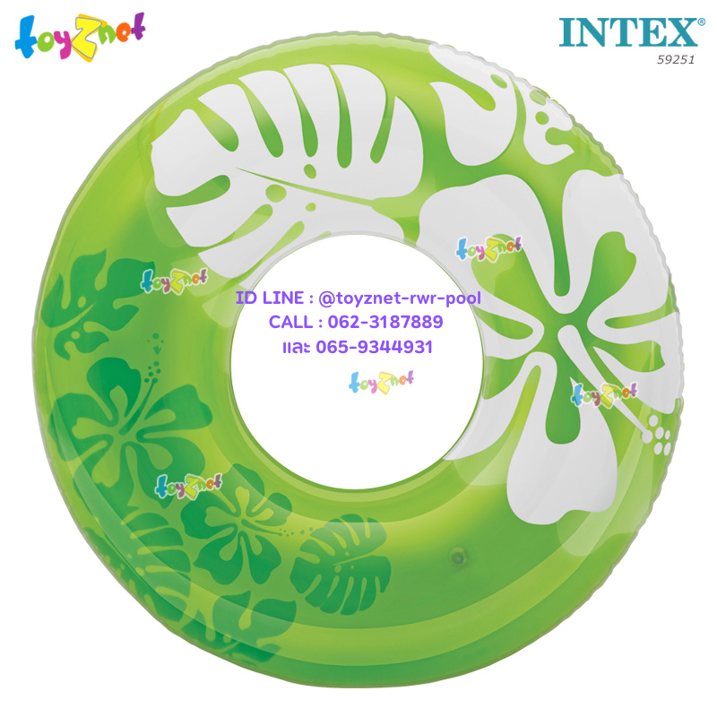 Intex Clear Flower Tube 91cm Green no.59251