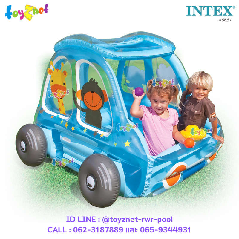 Intex Animal Car Play Center 1.42x1.35x0.99 m. no 48661
