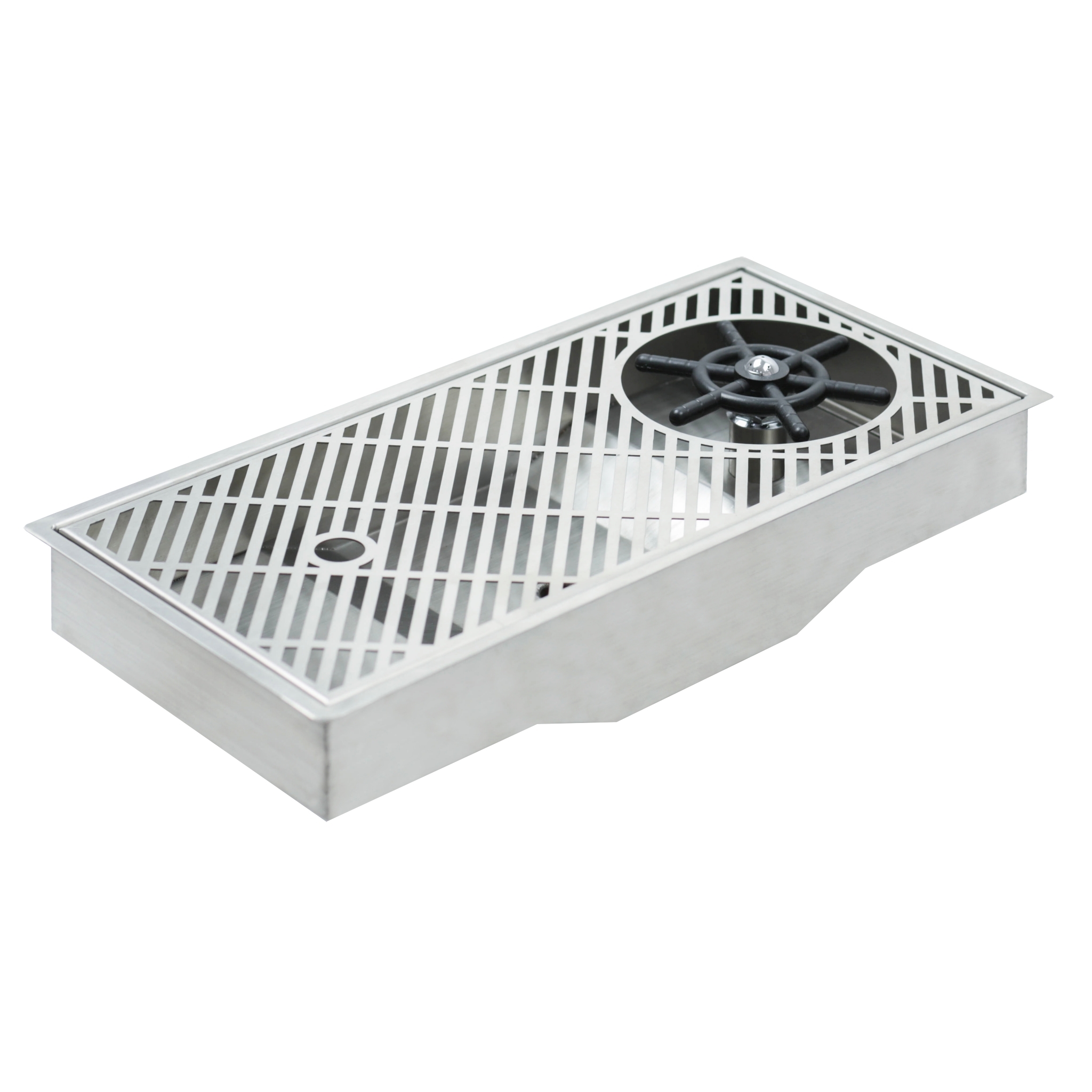 Rinser สเตนเลส ที่ฉีดล้างแก้ว 1 หัวฉีดหัวกลม ลายเส้น