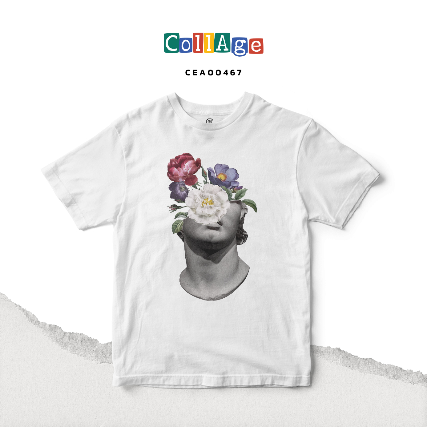 เสื้อยืด พิมพ์ลาย T-SHIRT Collage COOL III CEA00467 สีขาว #เสื้อยืด #Collage #SHOPTER