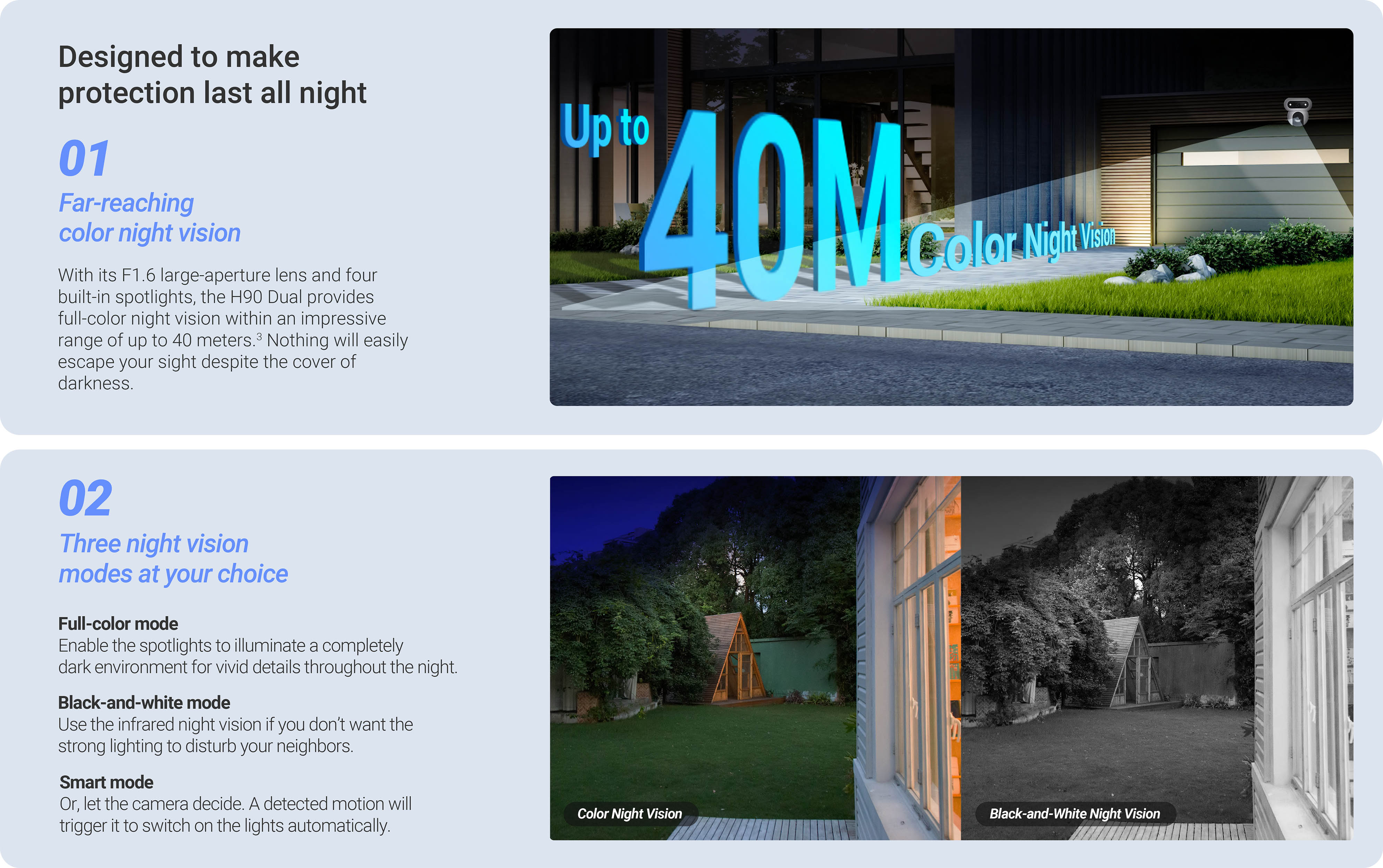 EZVIZ H90 Dual กล้องวงจรปิดระบบ IP WIFI ความละเอียด 2K+ & 2K+ DUAL LENS ภาพสี 24 ชม. มีไมค์และลำโพงในตัว ติดตั้งภายนอกได้ BY BILLIONAIRE SECURETECH EZVIZ H90 Dual