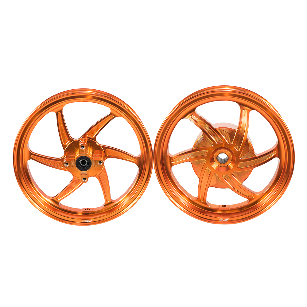 ล้อแม็ก G-MAX RACING GIORNO+ ABS/CBS (ขอบ12) GTR THAILAND แดง - ทอง - เขียว - น้ำเงิน - ส้ม - ม่วง - ชมพู ราคา 7,900 บาท/คู่