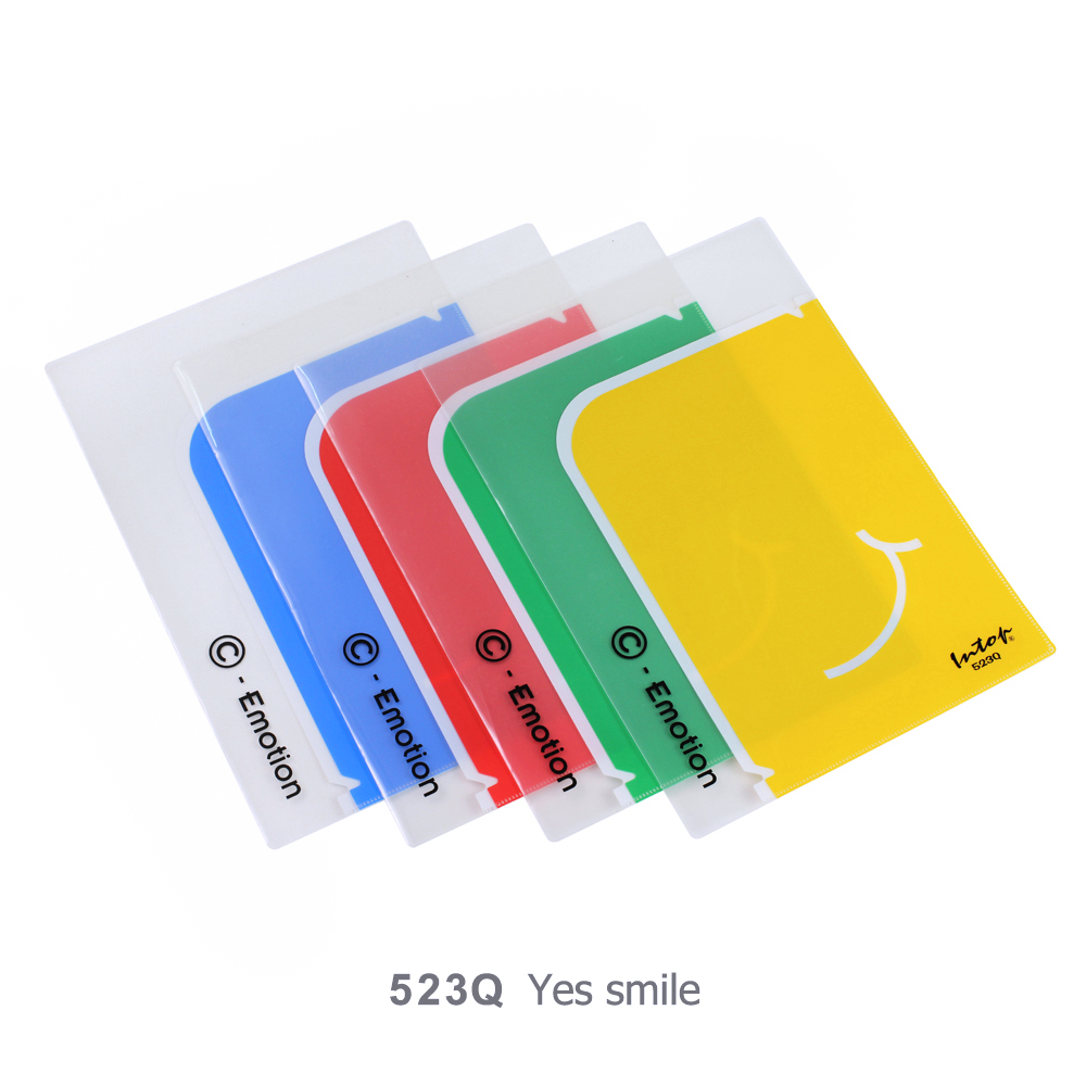 แฟ้มพับ A4 มีช่องใส่เอกสาร พิมพ์ลาย 523Q