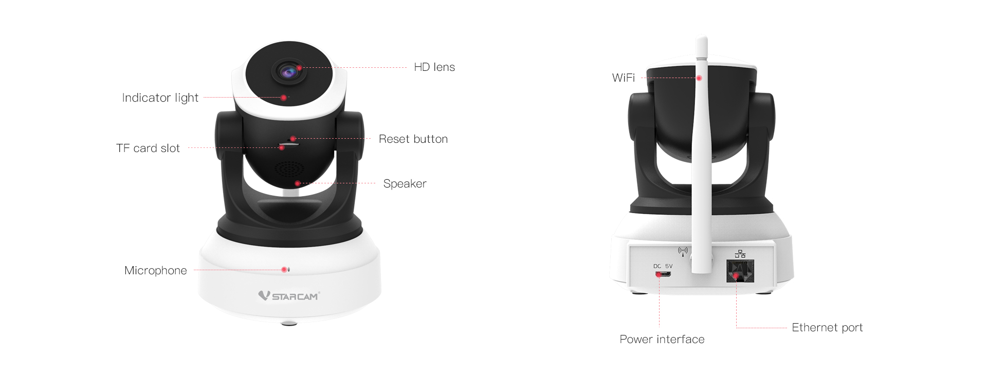 Vstarcam C24S กล้องวงจรปิดระบบ IP WIFI 2 MP มีไมค์และลำโพงในตัว IR 5-10 M. BY BILLIONAIRE SECURETECH C24S