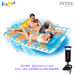 Intex Double Lounge Mat 1.98x1.60 ม. no.56897 + w/DQI Air Pump