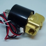 โซลินอยด์วาล์วทองเหลือง 12VDC 1/4" (2 หุน)