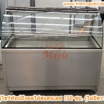 ตู้โชว์ท๊อปปิ้งสแตนเลส ตู้ท๊อปปิ้งสแตนเลส ตู้ท๊อปปิ้ง กระจกโค้ง ชนิดไม่มีระบบความเย็น