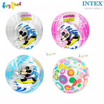 Intex ส่งฟรี บอลใสมิกกี้และมินนี่ 24 นิ้ว (61 ซม.) + บอลชายหาดลายสดใส 24 นิ้ว (61 ซม.) [คละลาย 3 ลูก] รุ่น 59055M:59050