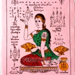 ผ้ายันต์แม่นางกวัก เรียกโชคลาภ เงินทอง หลวงพ่อฟู วัดบางสมัคร