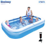 Bestway blue square pool 2.62x1.75x0.51 m no.54006/56483 + DQI Air Pump