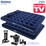 Bestway Horizon Airbed 4.5ft (Full) 1.91x1.37x0.22 m no.67002 + Horizon Airbed 5ft (Queen) 2.03x1.52x0.22 m w/2 Pillows & Air Pump no.67374 + Electric Air Pump