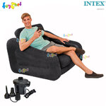 Intex Pull-Out Chair 1.07x2.21x0.66 m Black [No water bottle holder] no.68565 + Elec. Air Pump