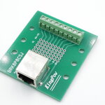 RJ45 female socket to terminal block (Din Rail Mounting)