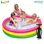 Intex ส่งฟรี สระเป่าลมซันเซ็ตโกลว์ 58 นิ้ว (1.47x0.33 ม.) รุ่น 57422/58420/57407/57419 + ที่สูบลม ดับเบิ้ลควิ๊ก ทรี