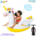 Intex ส่งฟรี แพยาง เป่าลม ยูนิคอร์นน้อย 1.40x1.98x1.02 ม. รุ่น 57561 + ที่สูบลม ดับเบิ้ลควิ๊ก ทรี