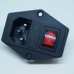 Power plug socket มาพร้อมสวิทย์และฟิวส์ 250V 6A