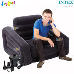 Intex Pull-Out Chair 1.09x2.18x0.66 m Black [No water bottle holder] no.68565 + Elec. Air Pump