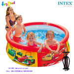Intex Easy Set Pool 6 ft. (1.83 m.) Cars No.28103 + Double Quick III Hand Pump