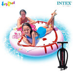 Intex ส่งฟรี แพยางกลม Hello Kitty คิตตี้ 1.37 ม. รุ่น 56513 + ที่สูบลม ดับเบิ้ลควิ๊ก ทรี