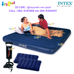 Intex Airbed 6ft (King) 1.83x2.03x0.22 m no.68755 + 2 Pillows + Double Quick I Air Pump