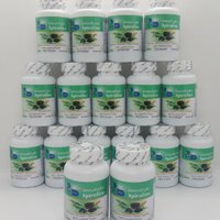 สาหร่ายสไปรูลิน่า Spirulina ตรา บลูเบิร์ด ขนาด 600 มิลลิกรัม 60 แคปซูล ซื้อโปร 10 แถม 7