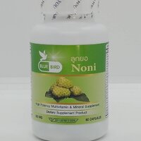 ลูกยอ Noni ตรา บลูเบิร์ด ขนาด 600 มิลลิกรัม 60 แคปซูล 1 กระปุก