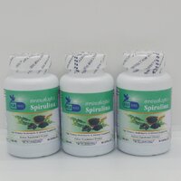 สาหร่ายสไปรูลิน่า Spirulina ตรา บลูเบิร์ด ขนาด 600 มิลลิกรัม 60 แคปซูล ซื้อโปร 2 แถม 1