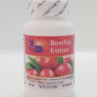 สารสกัดจากโรสฮิป Rosehip Extract ตรา บลูเบิร์ด ขนาด 1000 มิลลิกรัม 60 แคปซูล 1 กระปุก