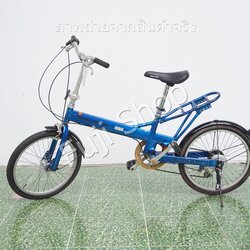 จักรยานพับได้ญี่ปุ่น - ล้อ 20 นิ้ว - มีเกียร์ - มีโช๊ค - อลูมิเนียม - Malibu - สีน้ำเงิน [จักรยานมือสอง]