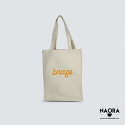 กระเป๋าสั่งทำ กระเป๋าผ้าแคนวาส ทรงแบน