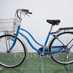 จักรยานแม่บ้านญี่ปุ่น - ล้อ 26 นิ้ว - ไม่มีเกียร์ - ไฟหน้าอัตโนมัติ - Agenda - สีน้ำเงิน [จักรยานมือสอง]