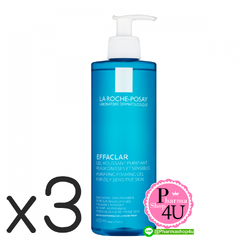 (ซื้อ3 ราคาพิเศษ) La Roche-Posay Effaclar Purifying Foaming Gel 400ml เจลทำความสะอาดผิวหน้าสูตรอ่อนโยนพิเศษ ลดการสะสมของเชื้อแบคทีเรีย