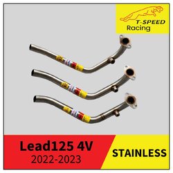 คอท่อ Lead-125 4V (O2 Sensor) stainless Size 25 m.m. ราคา 500 บาท Size 25-28 m.m. ราคา 600 บาท Size 28 m.m. ราคา 550 บาท Size 25 m.m. ยาวกรวย ราคา 600 บาท