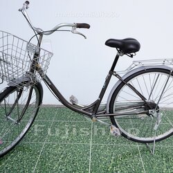 จักรยานแม่บ้านญี่ปุ่น - ล้อ 26 นิ้ว - ไม่มีเกียร์ - EcoHome - สีเทา [จักรยานมือสอง]