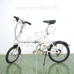จักรยานพับได้ญี่ปุ่น - ล้อ 16/18 นิ้ว - มีเกียร์- อลูมิเนียม - Bridgestone Transit Light - สีขาว [จักรยานมือสอง]