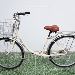 จักรยานแม่บ้านญี่ปุ่น - ล้อ 26 นิ้ว - ไม่มีเกียร์ - Brid - สีครีม [จักรยานมือสอง]