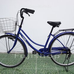 จักรยานแม่บ้านญี่ปุ่น - ล้อ 26 นิ้ว - ไม่มีเกียร์ - สีน้ำเงิน [จักรยานมือสอง]