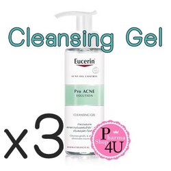 (ซื้อ3 ราคาพิเศษ) EUCERIN Pro ACNE SOLUTION CLEANSING GEL 200ML. (ผลิตภัณฑ์ทำความสะอาดผิวหน้า)