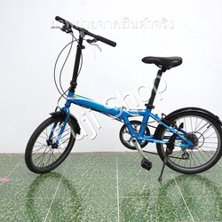 จักรยานพับได้ญี่ปุ่น - ล้อ 20 นิ้ว - มีเกียร์ - อลูมิเนียม - Alvlays - สีฟ้า [จักรยานมือสอง]