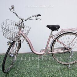 จักรยานแม่บ้านญี่ปุ่น - ล้อ 26 นิ้ว - ไม่มีเกียร์ - อลูมิเนียม - ไฟหน้าอัตโนมัติ - Bridgestone - สีม่วง [จักรยานมือสอง]