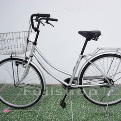 จักรยานแม่บ้านญี่ปุ่น - ล้อ 26 นิ้ว - ไม่มีเกียร์ - สีเทา [จักรยานมือสอง]