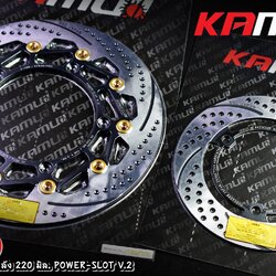 จานหน้า 310 มิล.+หลัง 220 มิล. POWER-SLOT V.2 จานดิสก์หน้า Z400 310 มิล. ราคา 4,200 บาท จานหลัง Z400 220 มิล. ราคาชุดละ 2600 บาท