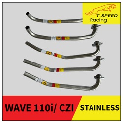 คอท่อ Honda Wave110i/ CZI ตัวเก่า 👉มีให้เลือกทั้งคอโค้งเดิม และ คอแปลงตรง 🔩 Stainless steel แท้ เกรด 304 หนา: 1.2 มิลลิเมตร มีขนาดให้เลือก: คอโค้งเดิม 22 m.m. ราคา 250 บาท คอโค้งเดิม 25 m.m. ราคา 280 บาท คอตรง 22 m.m. ราคา 300 บาท คอตรง 25
