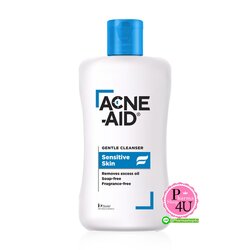 (สีฟ้า) Acne Aid Gentle Cleanser 100mL แอคเน่ เอด สบู่เหลวล้างหน้า สูตรอ่อนโยน สำหรับผิวบอบบางและผิวที่มีแนวโน้มเป็นสิวง่าย