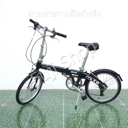 จักรยานพับได้ญี่ปุ่น - ล้อ 20 นิ้ว - มีเกียร์ - อลูมิเนียม - Dahon Route - สีเขียว [จักรยานมือสอง]