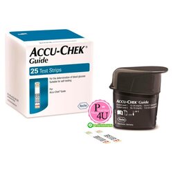 แผ่นตรวจ Accu-Chek Guide Test Strip แผ่นตรวจน้ำตาลรุ่น Guide 25 แผ่น