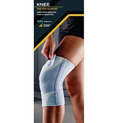 FUTURO Knee For Her Support ฟูทูโร่ ฟอร์เฮอร์ อุปกรณ์พยุงหัวเข่า เสริมแกนข้าง สำหรับผู้หญิง (1กล่อง/บรรจุ1 ชิ้น)