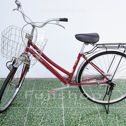 จักรยานแม่บ้านญี่ปุ่น - ล้อ 26 นิ้ว - ไม่มีเกียร์ - Mild - สีแดง [จักรยานมือสอง]